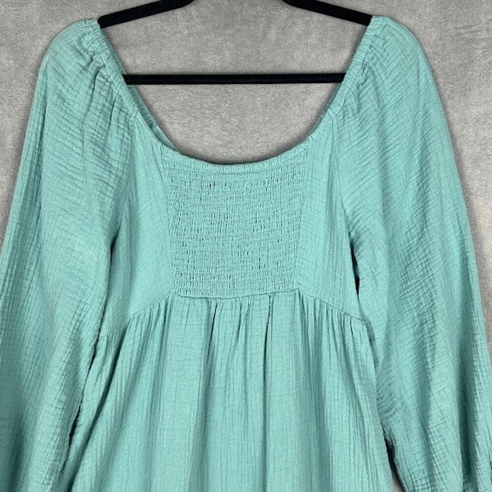 Universal Thread Dress Womens Extra Small Green Gauzey Peasant Cottage Milkmaid - Picture 6 of 15